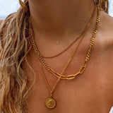 3 Little Birds Necklace Gold