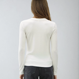 Round Neck Knit Top Ivory