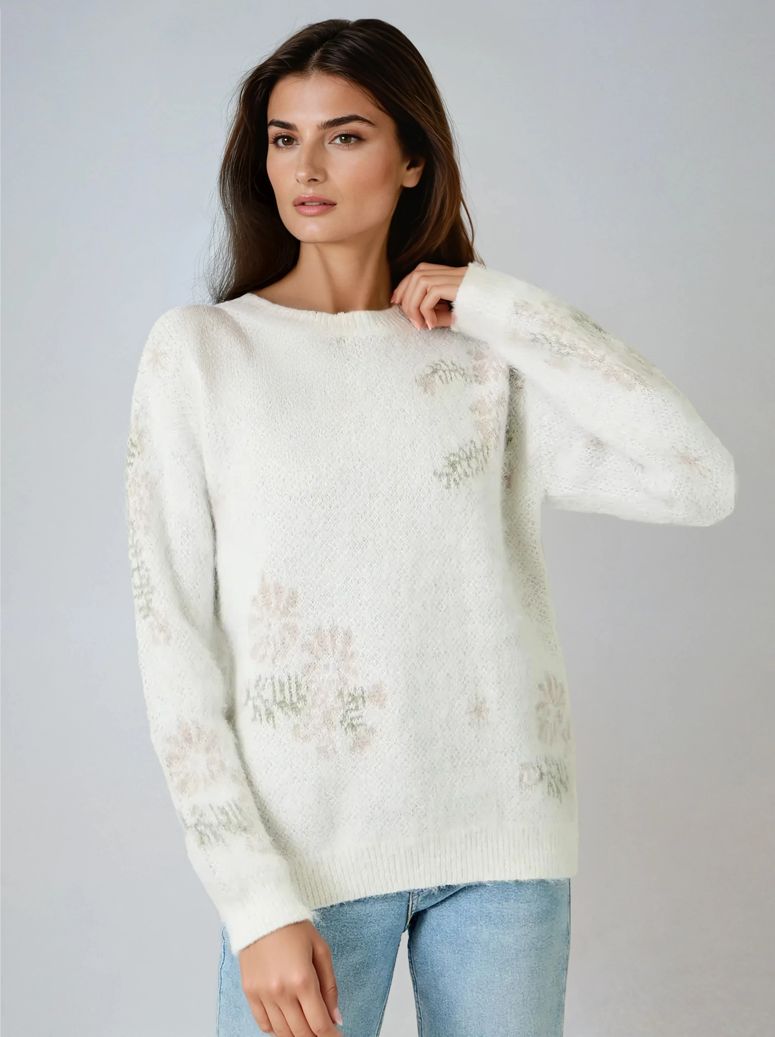 Floral Pullover Sweater – graced - Main Image