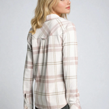 The Cassian Shirt Mauve Tan Plaid