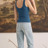 The Ellie Bra Free Tank Navy