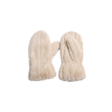 Seamed Faux Fur Mittens