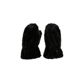 Seamed Faux Fur Mittens