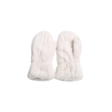 Seamed Faux Fur Mittens