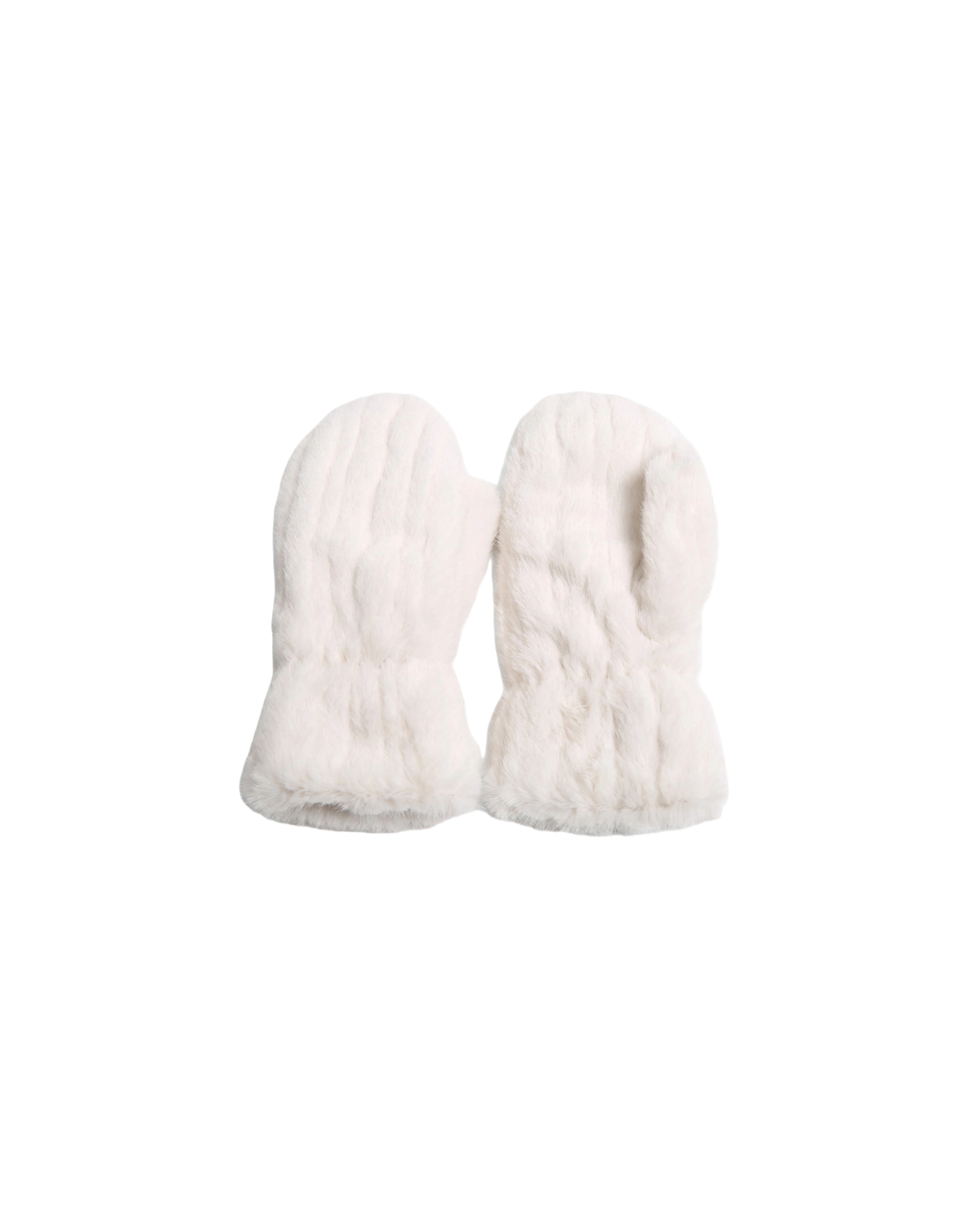 Seamed Faux Fur Mittens