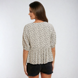 Viscose Floral Bow Tie Top