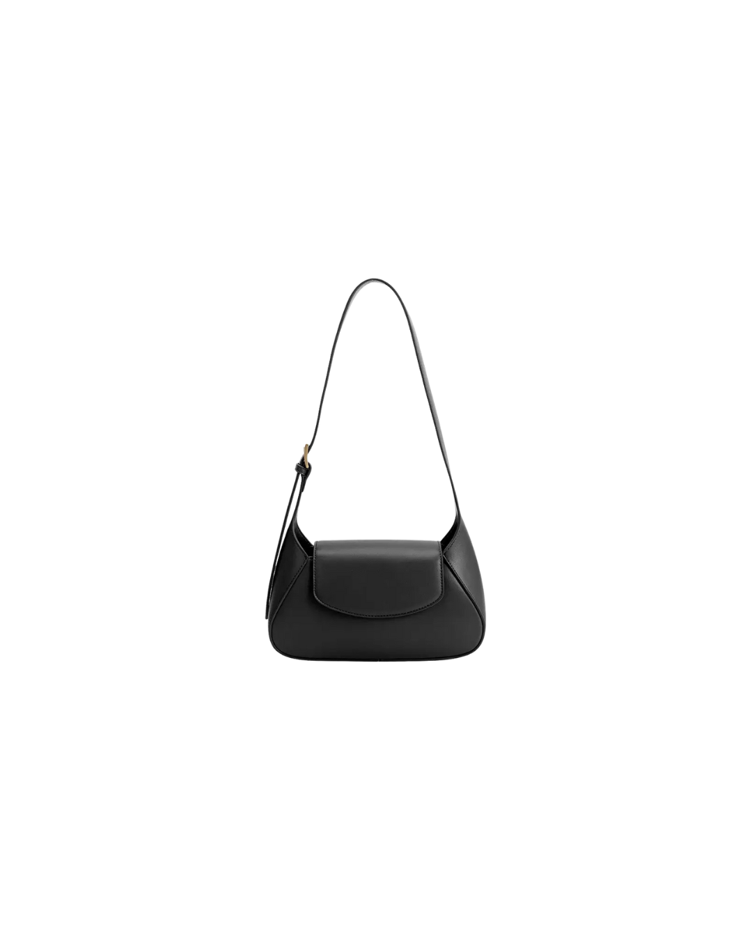 Melody Leather Shoulder Bag Black