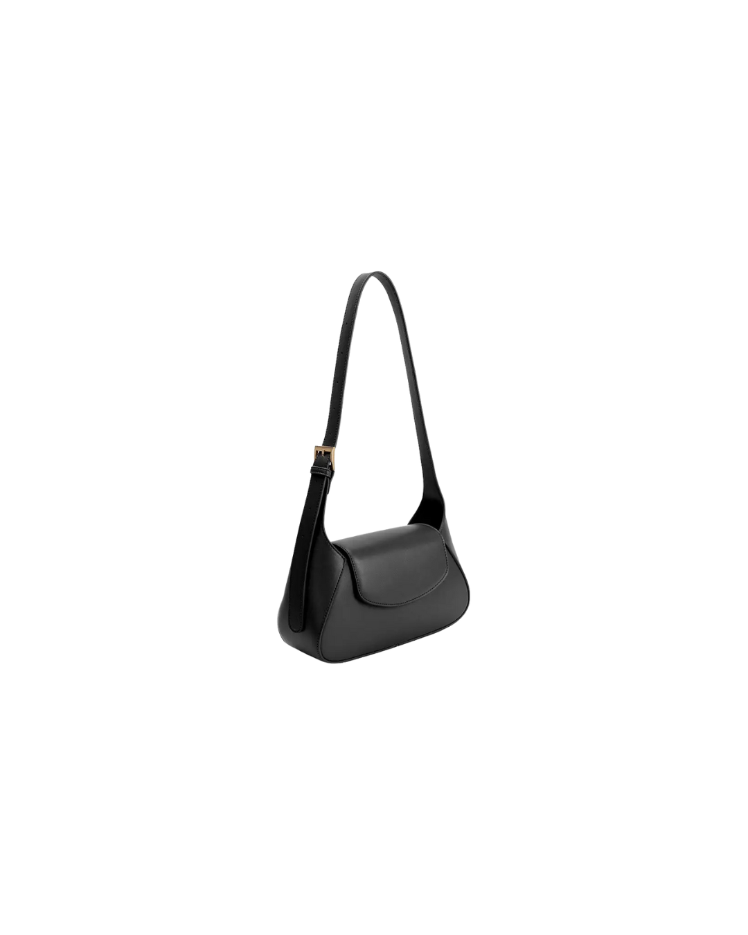 Melody Leather Shoulder Bag Black