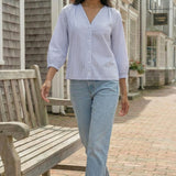 Striped Button Down Blouse