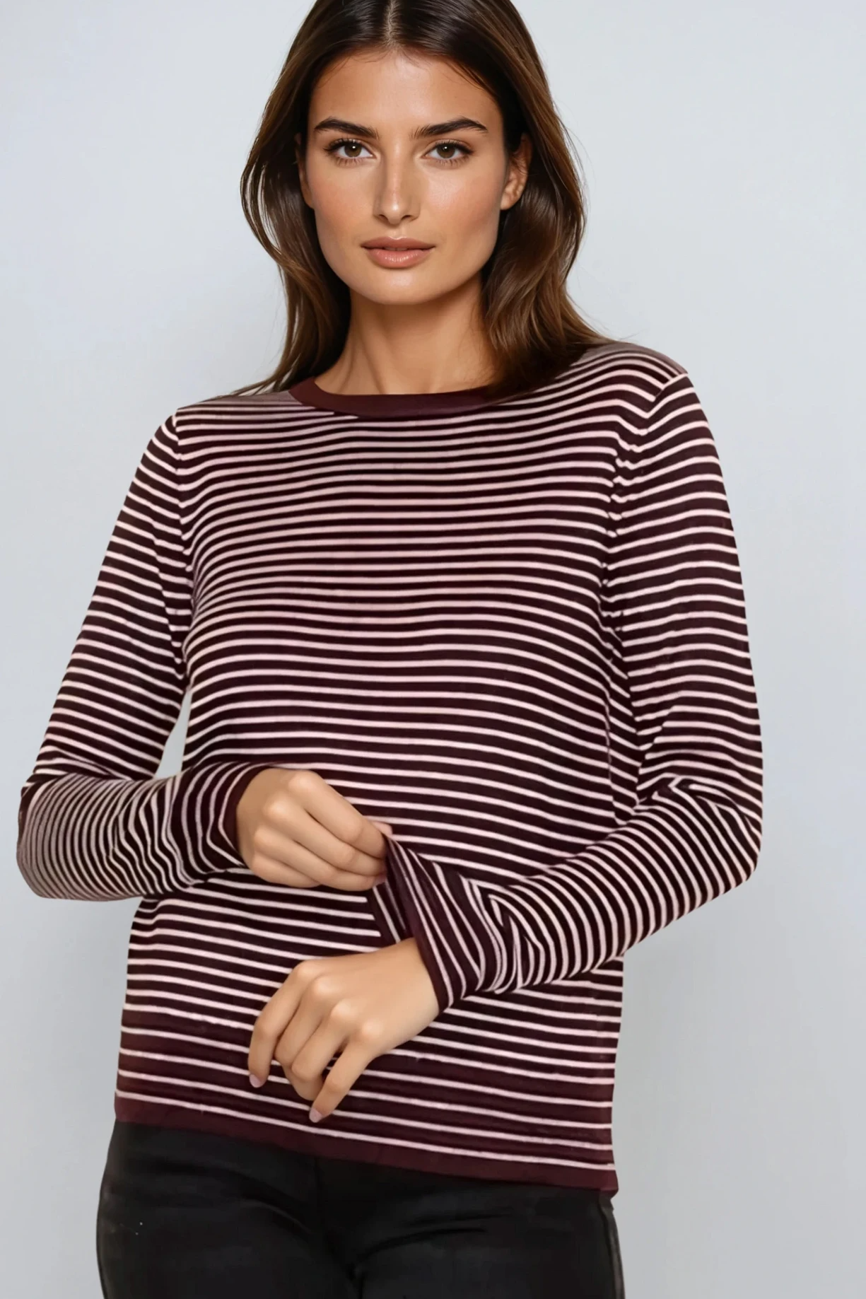 Striped Long Sleeve Pullover