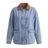 The Julie Contrast Collar Denim Jacket