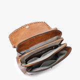 Blossom Whipstitch Trim Backpack Brown