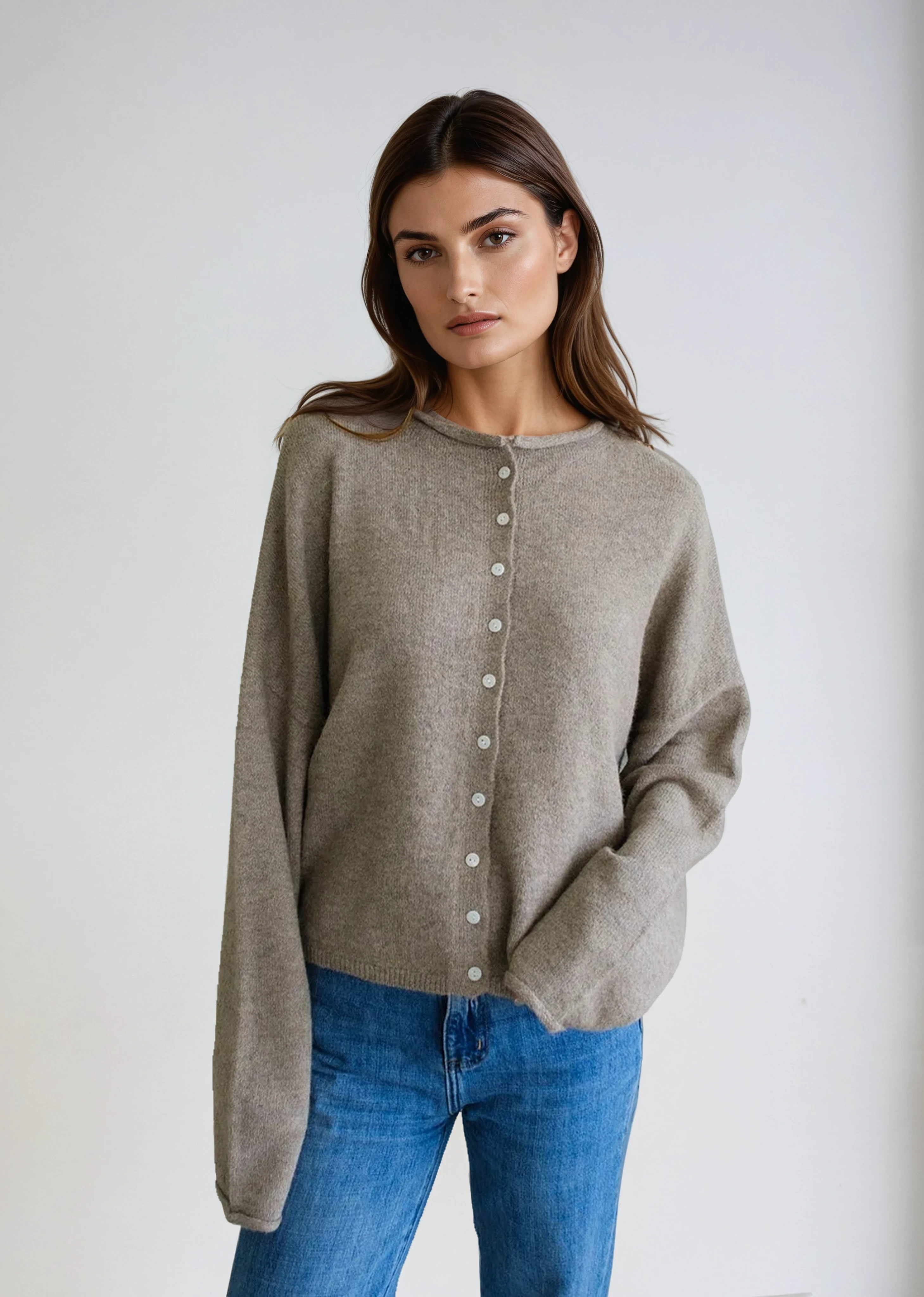 Button Down Light Weight Cardigan