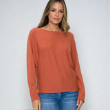 Dolman Sleeve Boat Neck Sweater