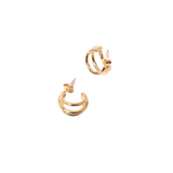 Double Ring Post Earrings