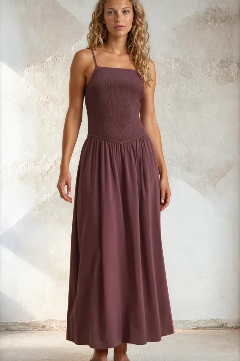 Drop Waist Midi Dress