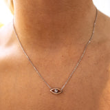 Evil Eye Necklace- Silver