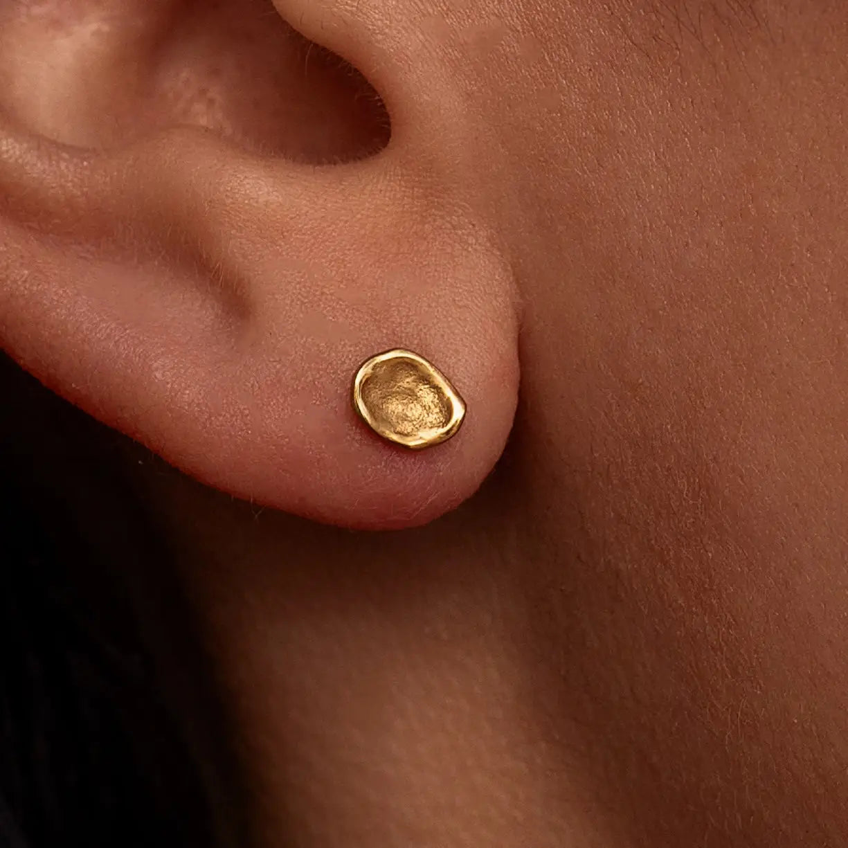 Silver ALCO Form Studs earrings featuring sleek, minimalist jewelry design with a modern geometric shape.