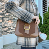 Retro Contrast Bag Brown