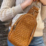 Waverly Woven Sling Bag Brown