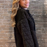 Oversized Quilted Jacket Black