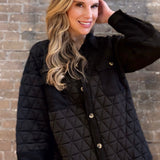 Oversized Quilted Jacket Black