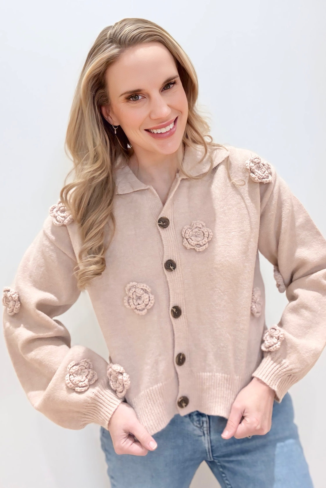 Floral Embroidery Cardigan