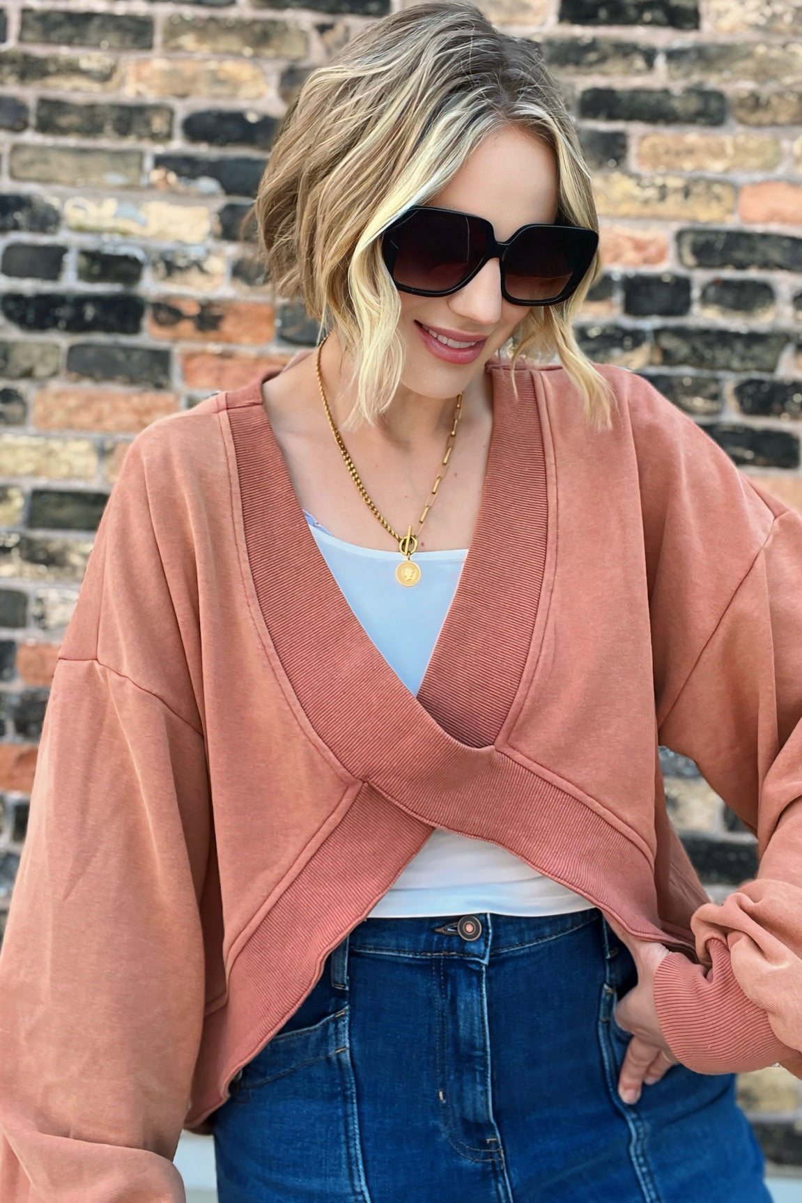 Cozy Reversible Top Terracotta