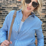 Oversized Striped Button Down