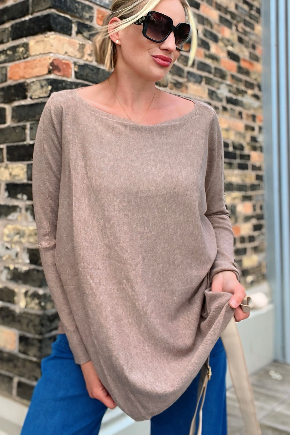 Flowy Dolman Tunic Latte