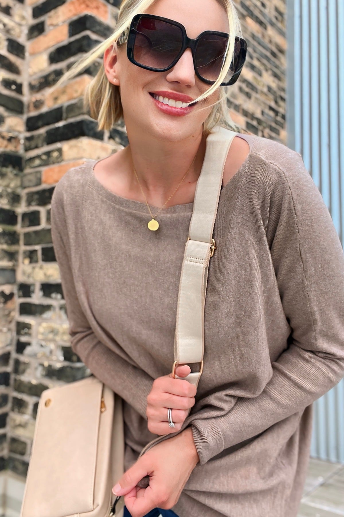 Flowy Dolman Tunic Latte