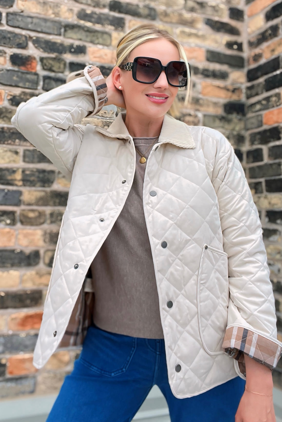 Quilted Jacket Ivory