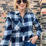 Classic Flannel Shirt Navy