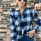 Classic Flannel Shirt Navy