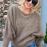 Boat Neck Dolman Sweater Coco