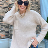 Crewneck Sweater Top Natural