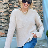 Crewneck Sweater Top Natural