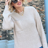 Crewneck Sweater Top Natural