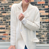 Button Closure Sweater Cream