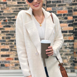 Button Closure Sweater Cream