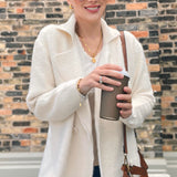 Button Closure Sweater Cream