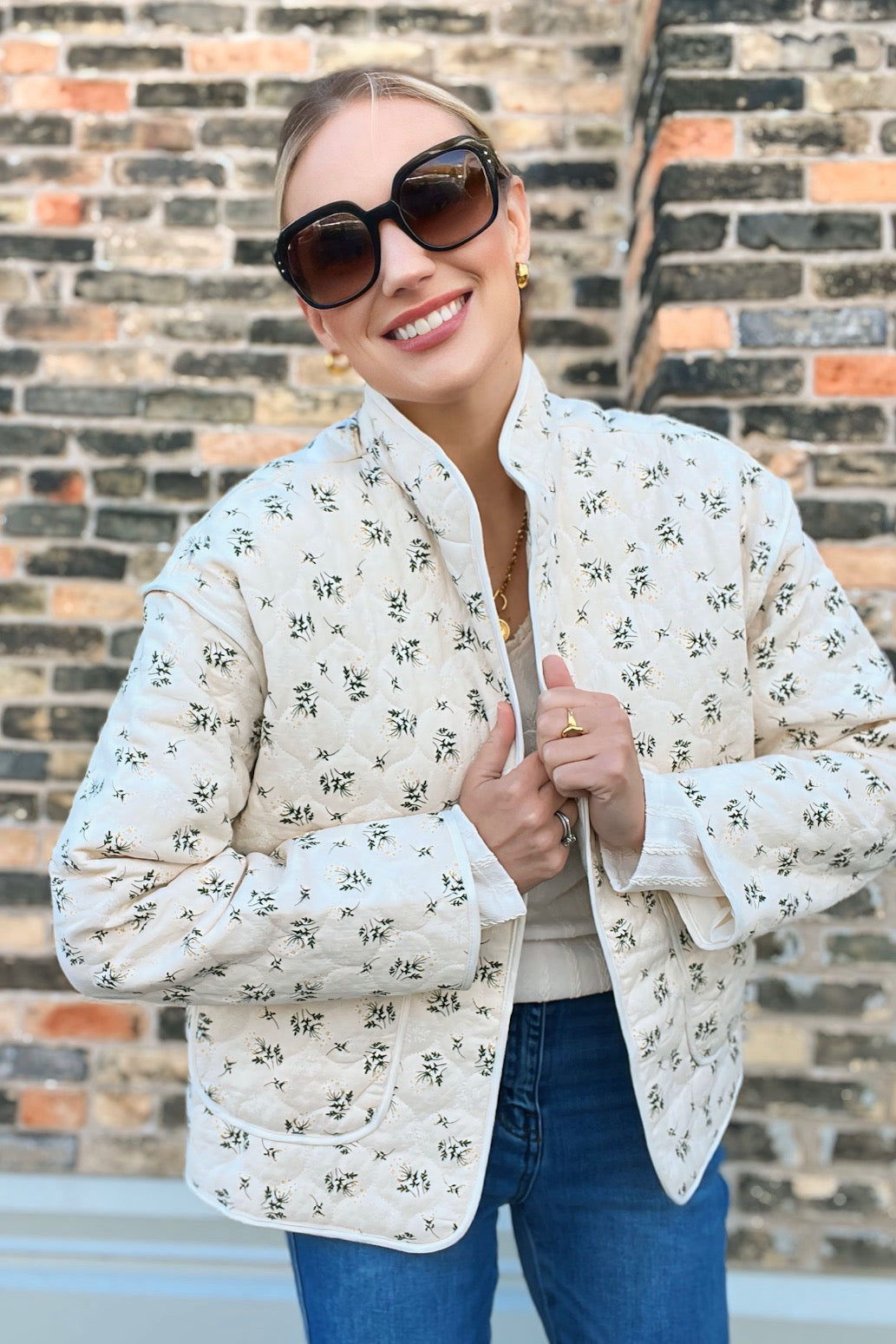 Quilted Lightweight Jacket Cream