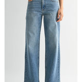 High Rise Full Length Straight Jeans