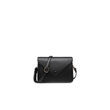 Black handbag on a white background