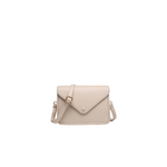 Beige handbag on a white background