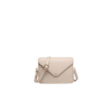Beige handbag on a white background