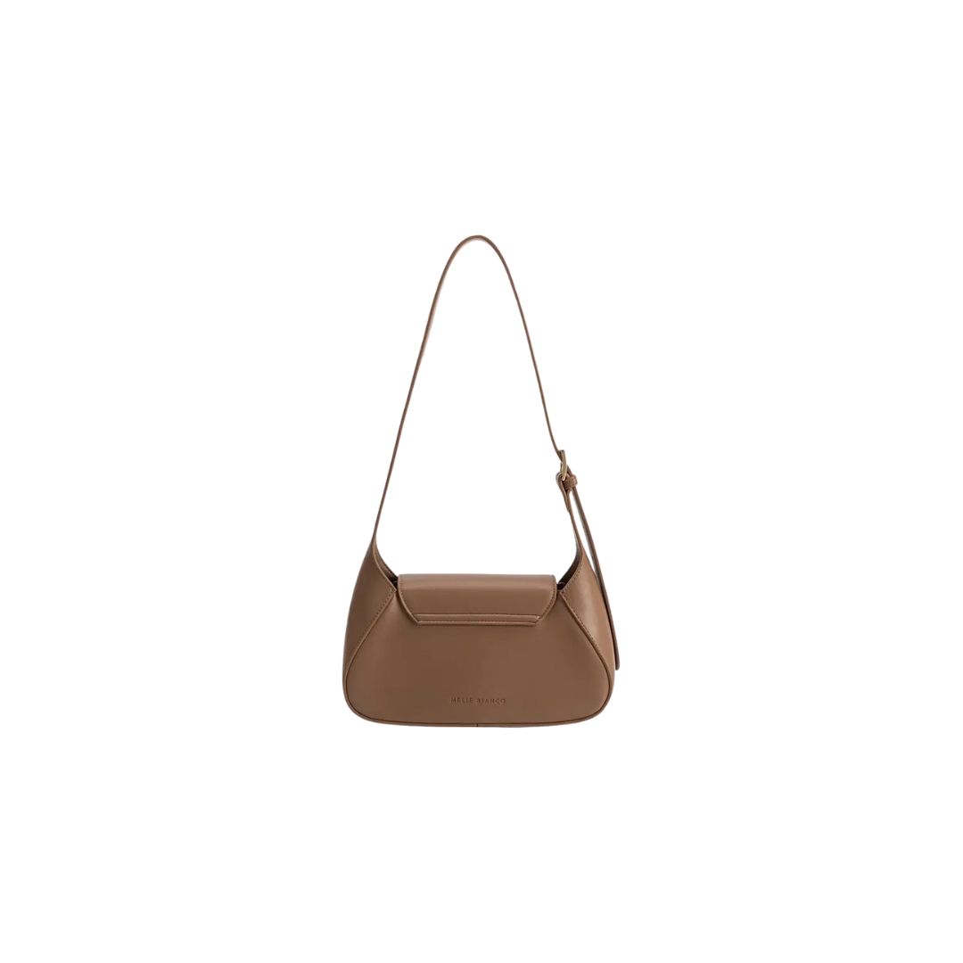 Brown handbag on a white background