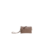Jen & Co Riley crossbody and wristlet bag in clay with adjustable strap and compact design for versatile accessory use.