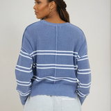 Stripe Crew Neck Sweater