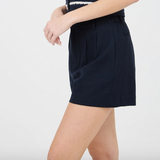 Pleated Linen Shorts